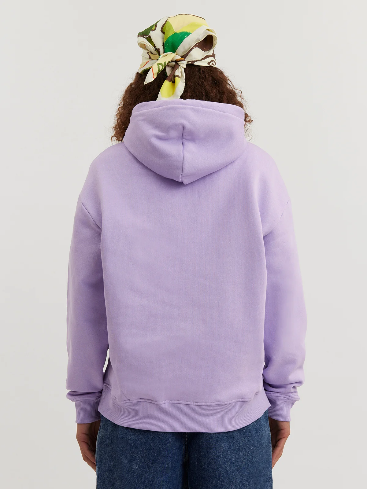 Man wearing Violet Hoodie
